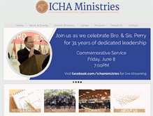 Tablet Screenshot of ichaministries.com